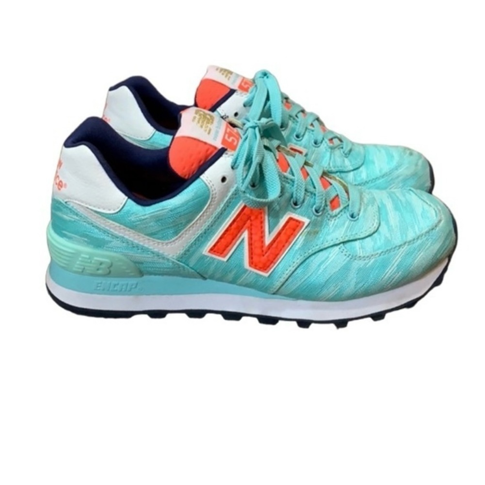 NEW BALANCE | 574 SUMMER WAVE TEAL RUNNING SHOES SZ 8.5